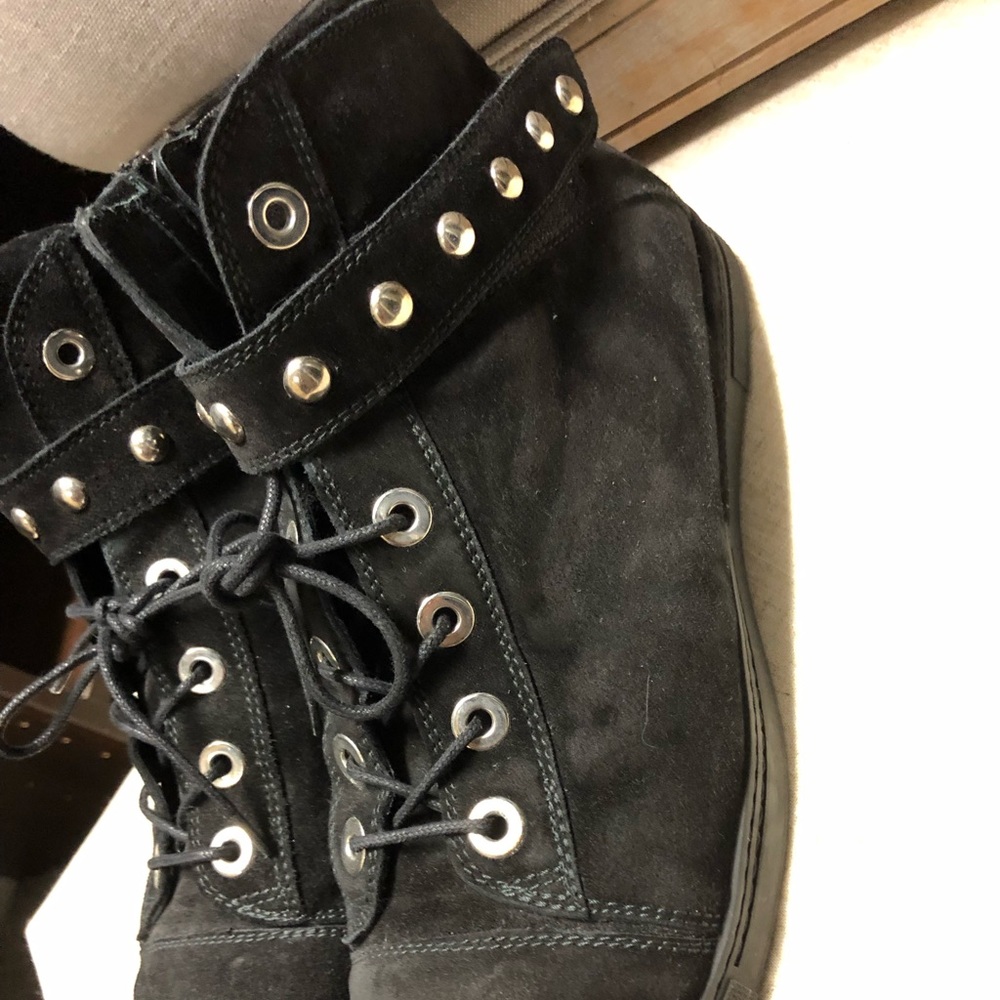 Stuart Weitzman, Black Shotput Sneakers - Picture 7 of 8